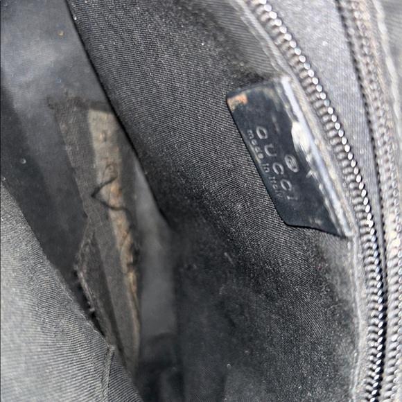 Gucci Beige and Black Messenger Bag with Red and Green Stripe - Picture 8 of 8